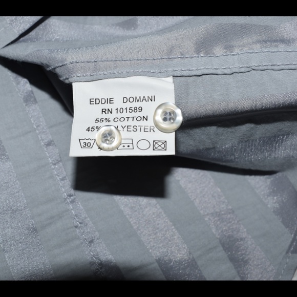 Eddie Domani Men’s Embroidered Button Down Shirt - Picture 11 of 11